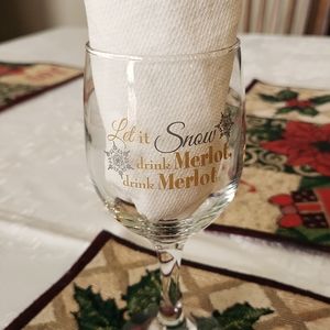 Let it Snow Wine Glass